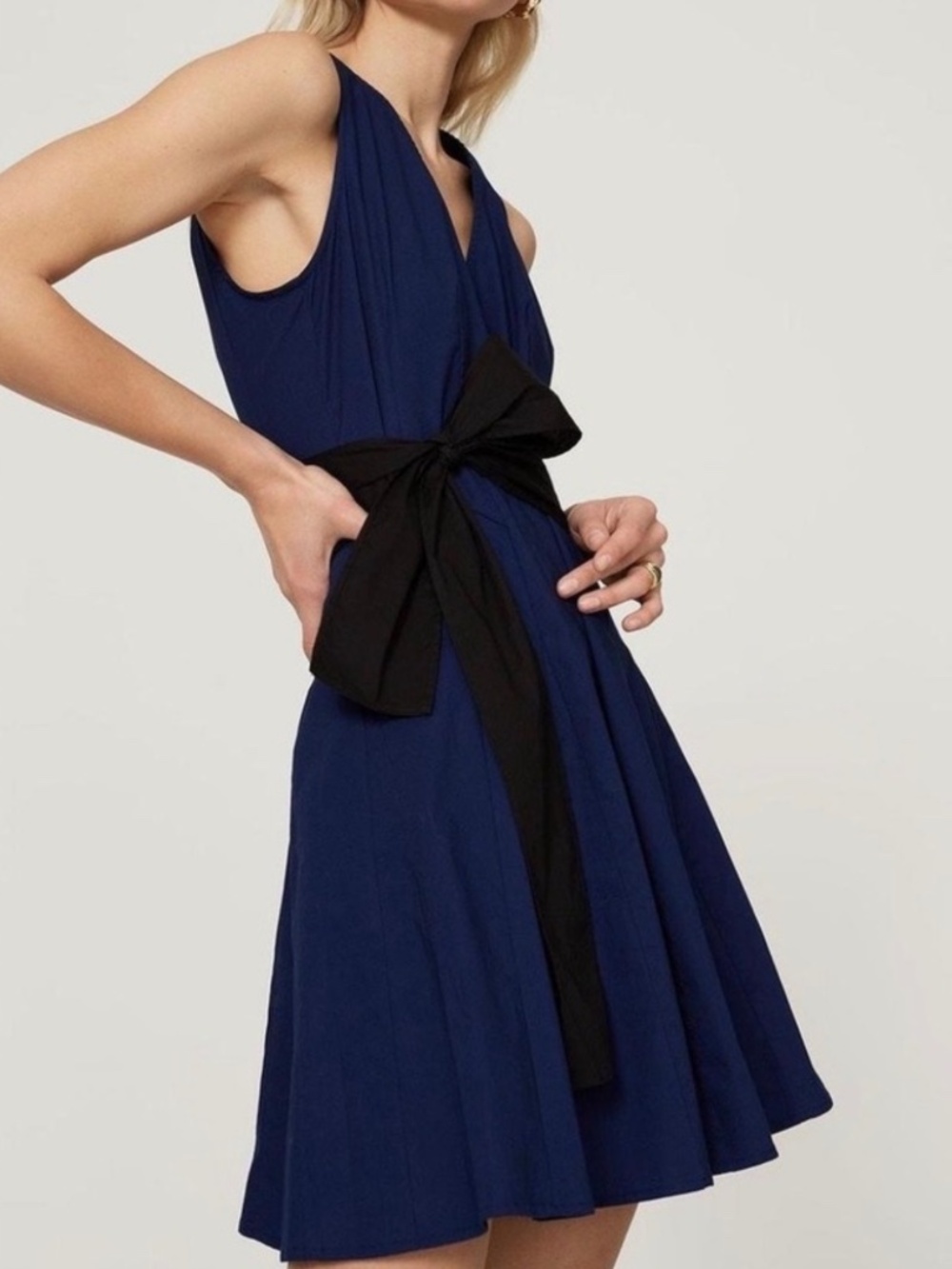 Thakoon Collective Navy Side Tie Dress